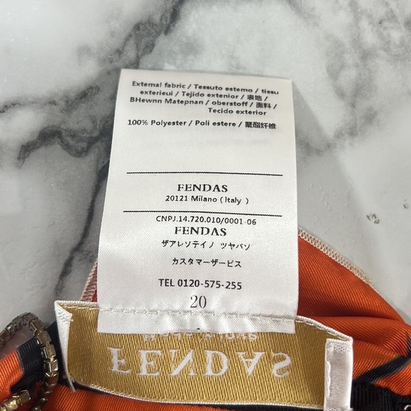 Y2K Fendas Tops Womens 36/S Orange Blue Check Scarf Tank Rhinestones Mixed Media - Picture 11 of 11